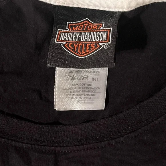 Harley-Davidson Logo Long Sleeve Shirt sz L - Picture 3 of 8